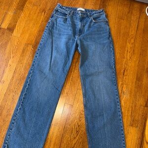 Abercrombie & Fitch 90s Relaxed High Rise Straight Blue Jeans